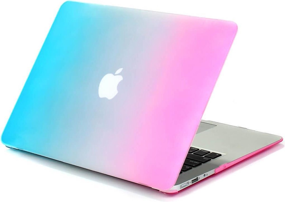 Cover Rainbow case MacBook Air 11 inch - blauw - roze A1465 - A1370 (2012- 2018)