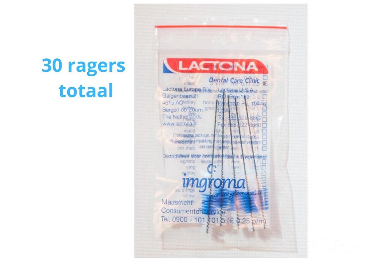Lactona EasyDent Type C 6 - 11mm - Ragers - 6 gripzak x 5 stuks - Met gratis beschermhouder - Voordeelpakket