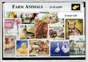 Boerderijdieren – Luxe postzegel pakket (A6 formaat) : collectie van 25 verschillende postzegels van boerderijdieren – kan als ansichtkaart in een A6  envelop - authentiek cadeau - kado - kaart - boerderij - schaap - geit - kip - paard
