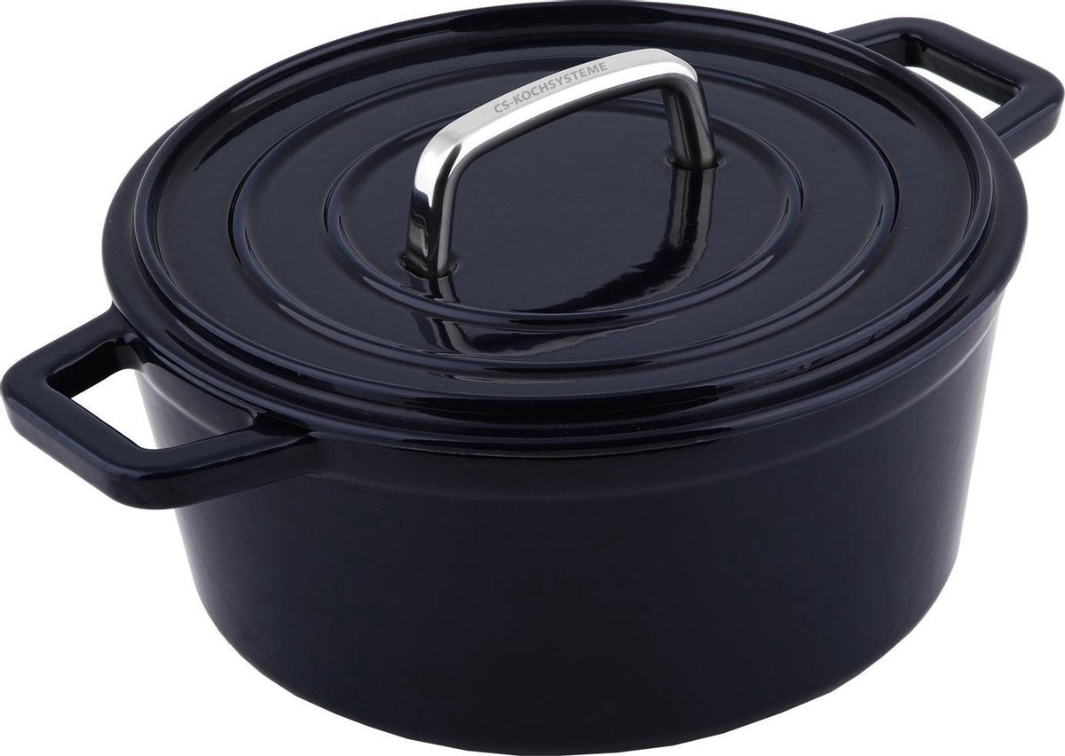 Alpen Gietijzeren Braadpot 14 cm - blauw - 079369 Carl Schmidt Sohn