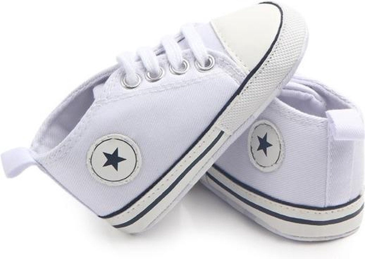 Pasgeboren Baby Jongens Meisjes Eerste Wandelaars Schoenen 0-6 maanden Zachte Zool Anti-Slip Baby schoenen : Kleur WIT