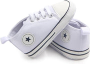 Pasgeboren Baby Jongens Meisjes Eerste Wandelaars Schoenen 0-6 maanden Zachte Zool Anti-Slip Baby schoenen : Kleur WIT