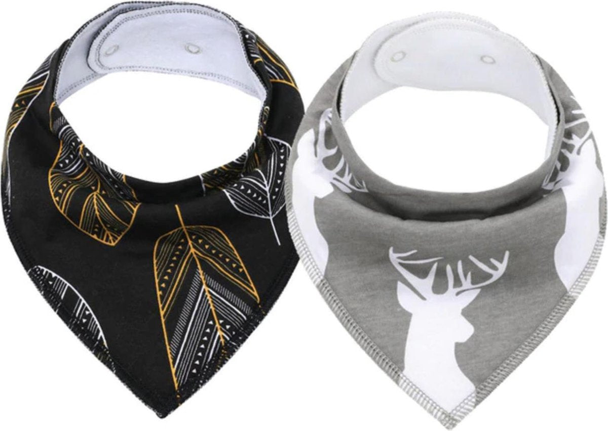 Baby Bandana - Katoen - Herbruikbaar - Stoer - Babyaccessoires - Baby & Kind | Grijs