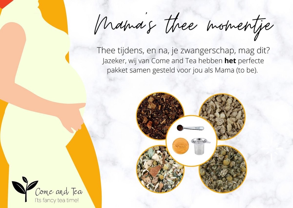 Come and Tea - mamas thee momentje - zeef - maatschep - moederdag - kraam cadeau - kraam pakket - mama to be