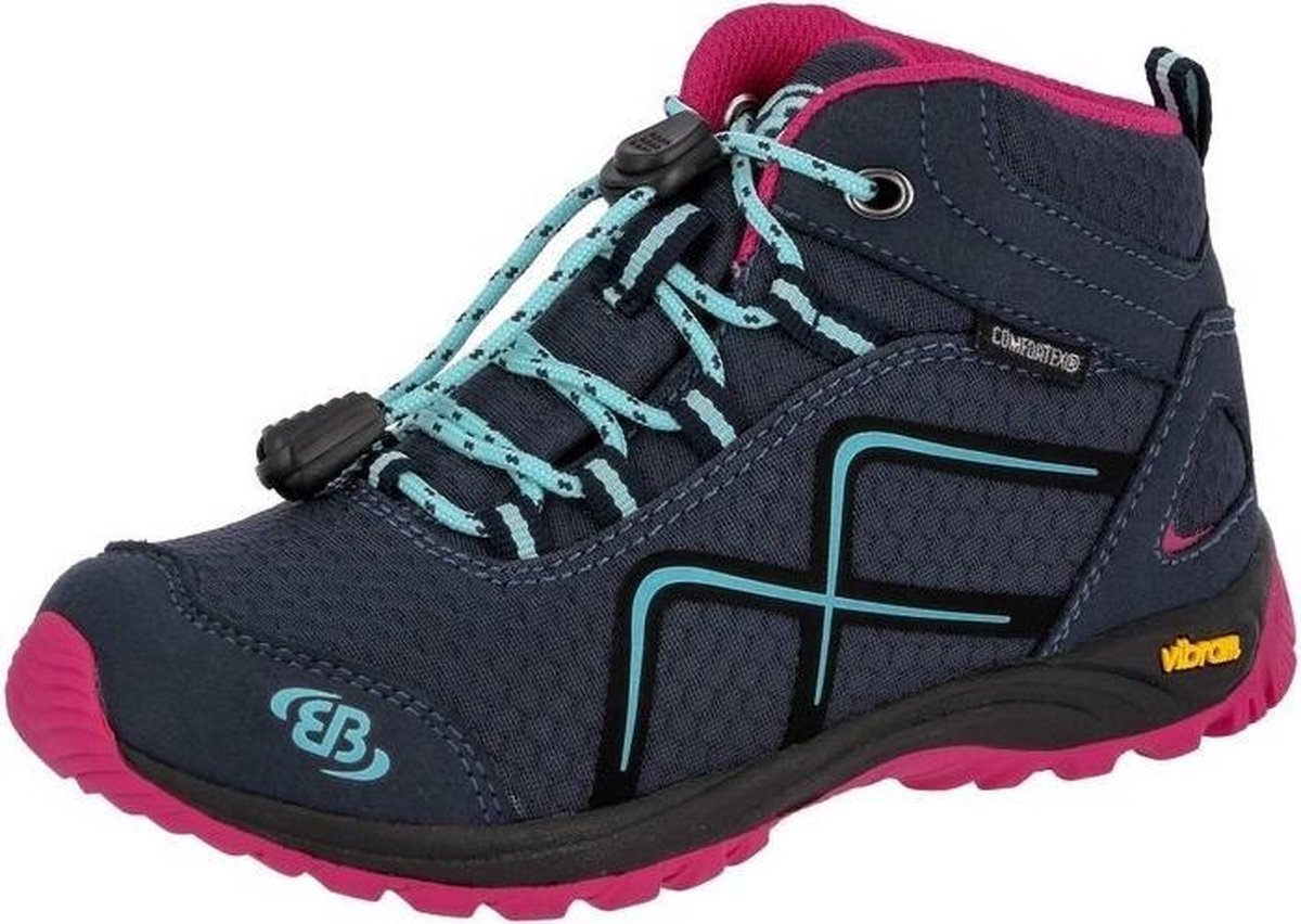 Brütting Wandelschoen Guide High Nylon Navy/roze/turquoise Mt 31