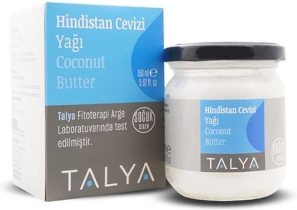 Talya Koudgeperste Kokosolie 150ml (100% natuurlijk en ongeraffineerd)