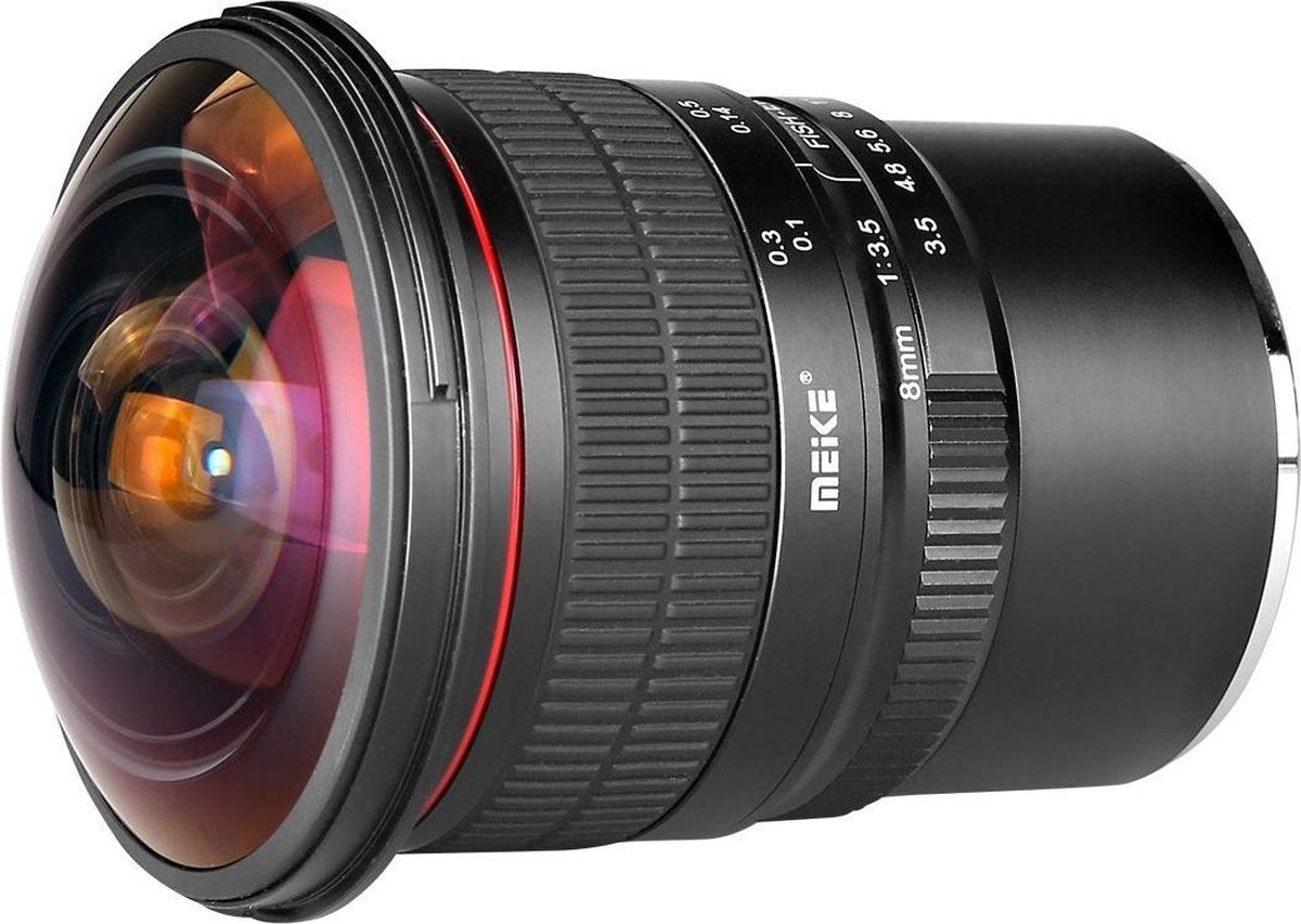 Meike 8mm F3.5 MILC Groothoeklens type ''fish eye'' Zwart