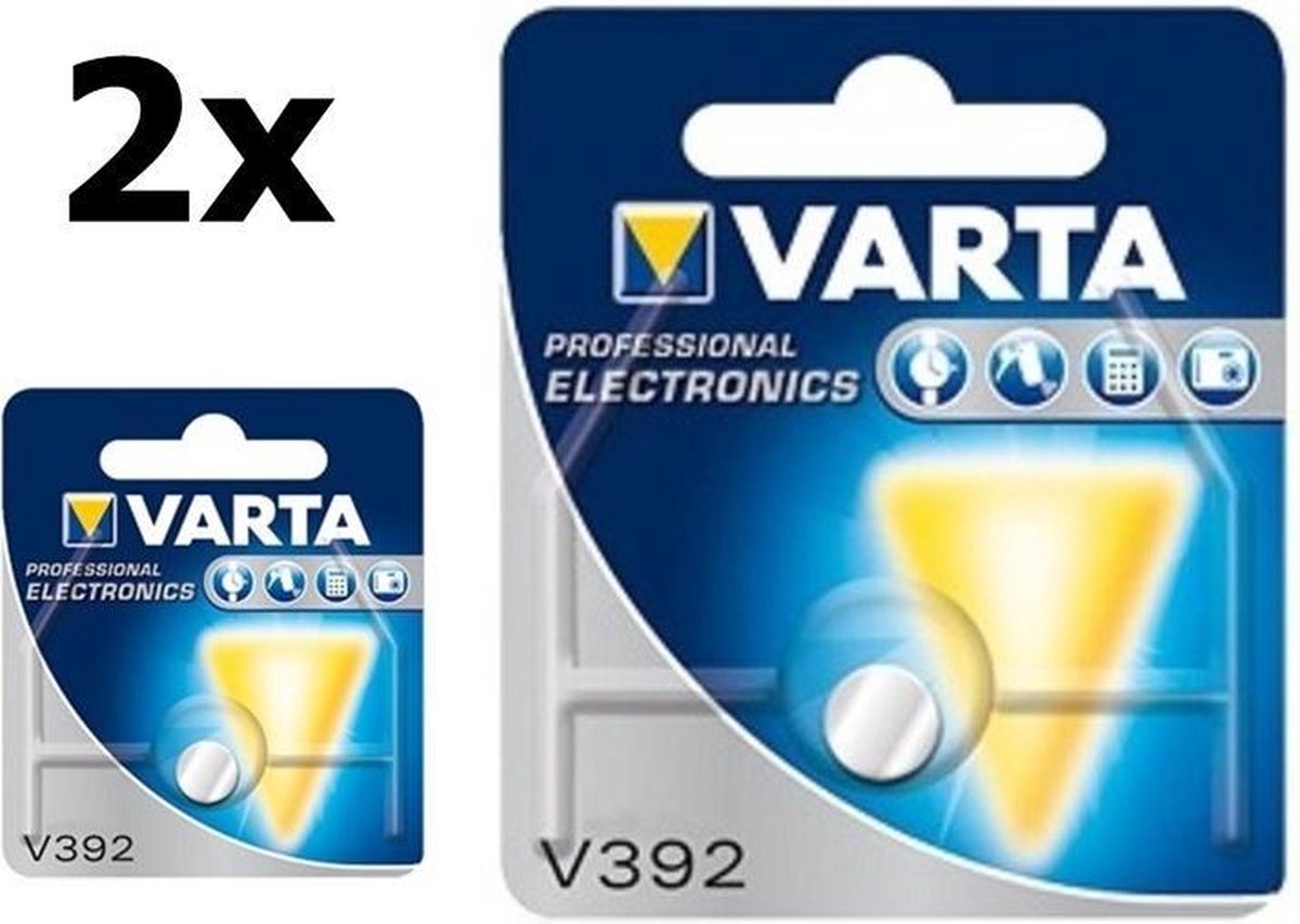 2 Stuks - Varta V392 38mAh 1.55V knoopcel batterij