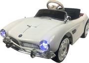BMW 507 Oldtimer - Elektrische Kinderauto - Rood - 1 Persoons Kinderauto - Afstand Bestuurbaar - Muziek Module - 12v - Kunst Lederen Zitje - Rubberen banden