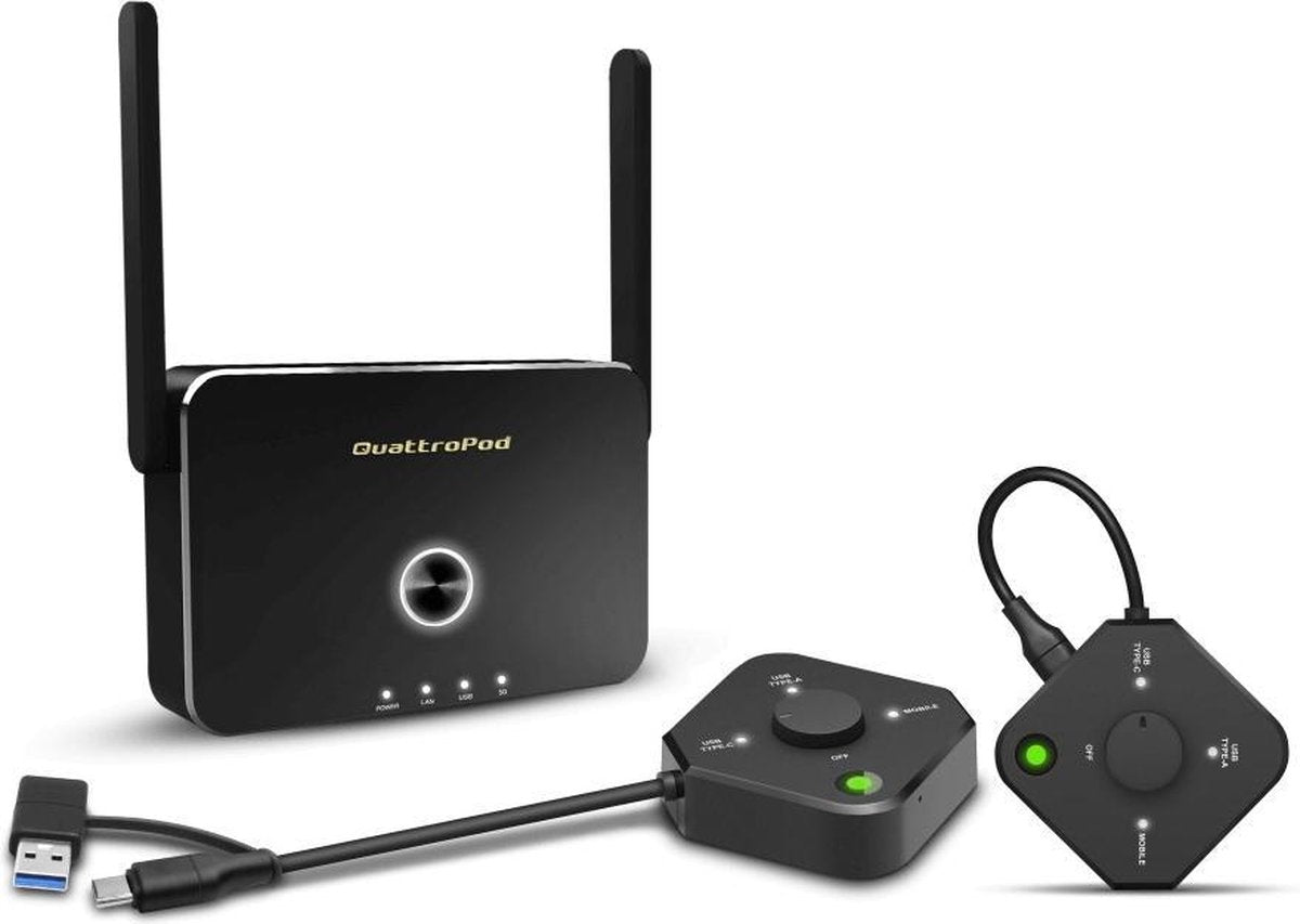 EZCast Pro Quattropod USB Standard Pack 2x Zender 1x Ontvanger (2 x U01