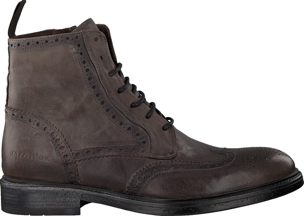 Mazzeltov 3710 Veterboots - Laarzen Met Veters - Heren - Grijs - Maat 45