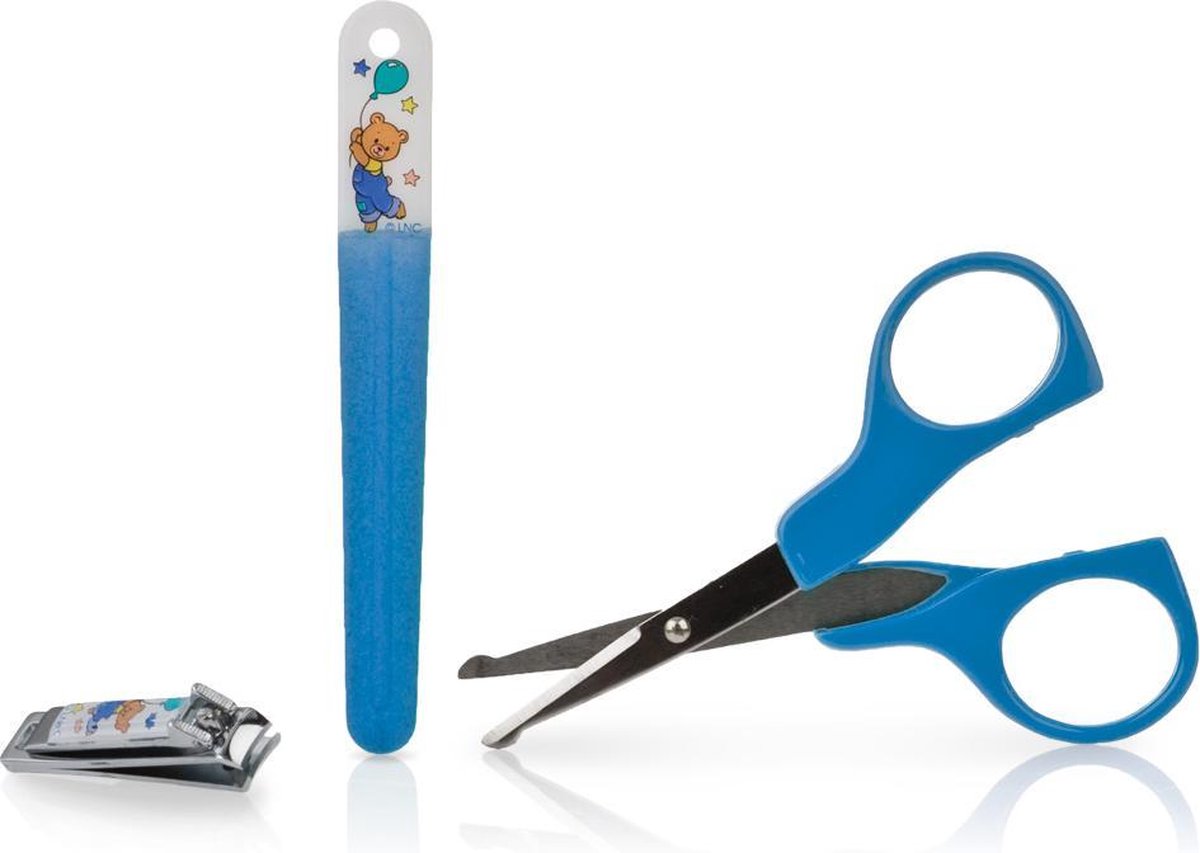 Nuby Nagelverzorgingsset Junior 15 Cm Blauw/zilver 3-delig
