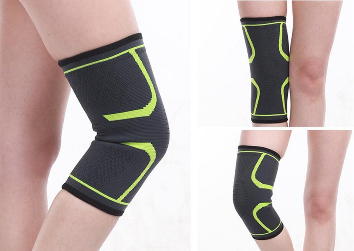 Kniebrace Zwart/Groen - |Medium