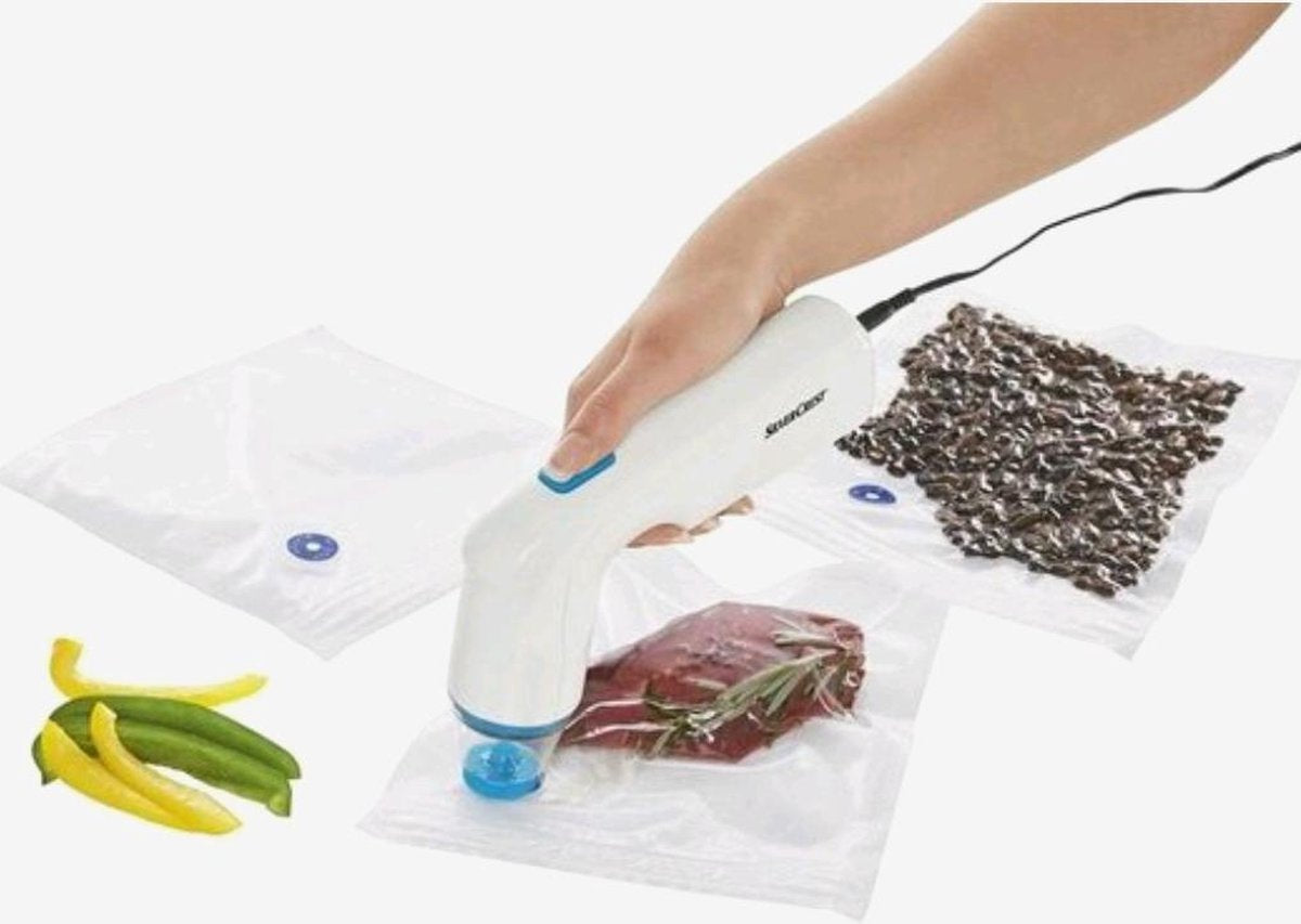 Silvercrest Hand vacumeermachine - met 10 herbruikbare zakjes - Vacuumsealer -