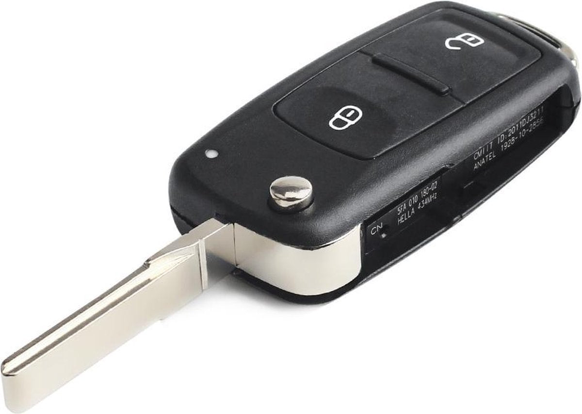 Autosleutelbehuizing Volkswagen Up - 2 knops - met sleutelbaard