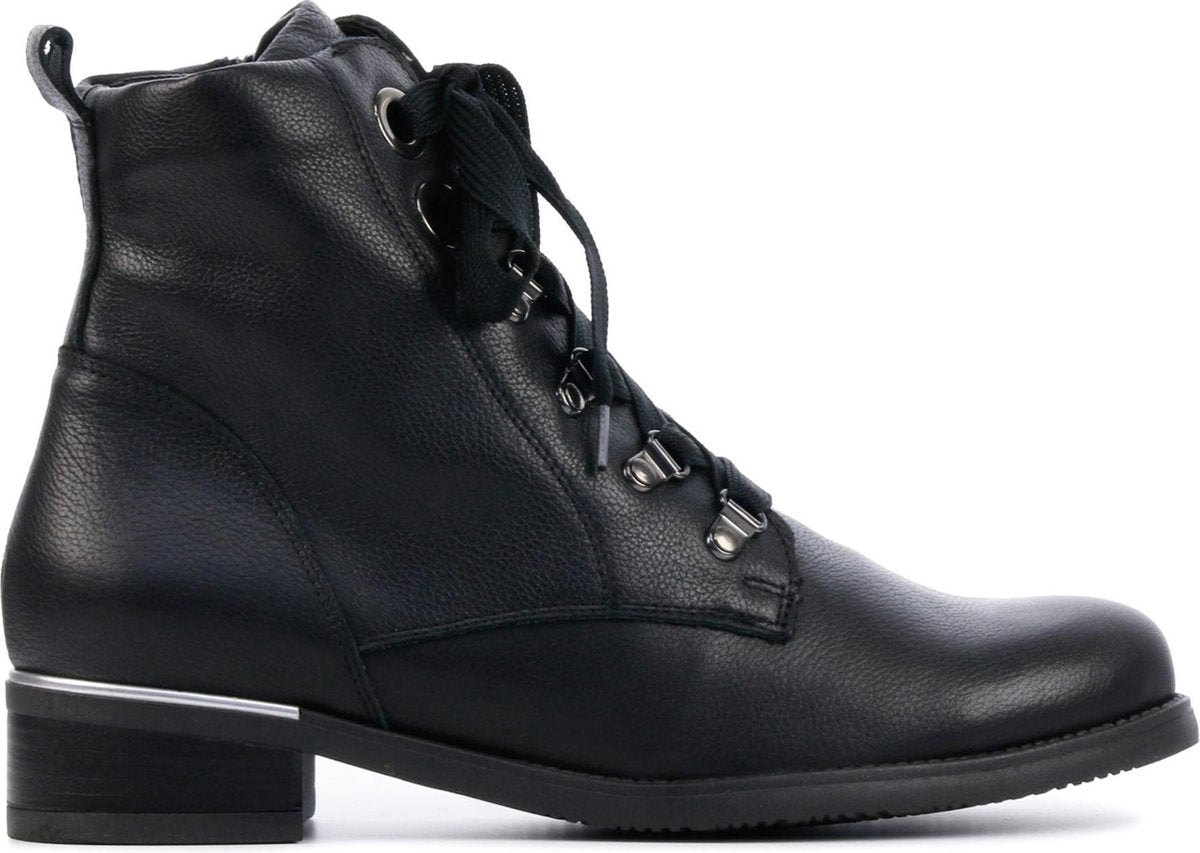 Waldlaufer Vrouwen Leer  Veterboots / Laarzen / Damesschoenen 903821 - Zwart - maat 41
