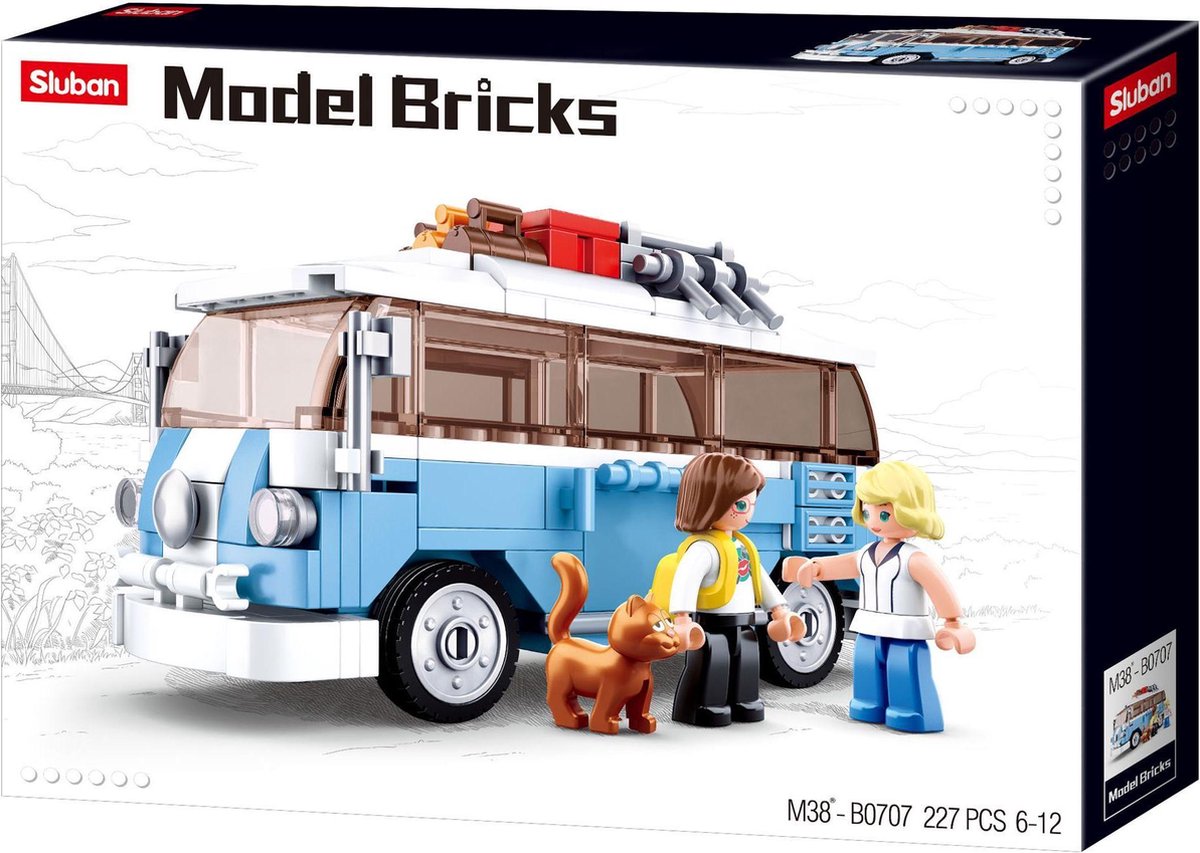 Sluban - Klassieke Hippie Bus Afmeting verpakking: 33 x 23