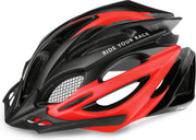 R2 Pro-Tec Fietshelm Zwart Rood L (58 - 61 cm)