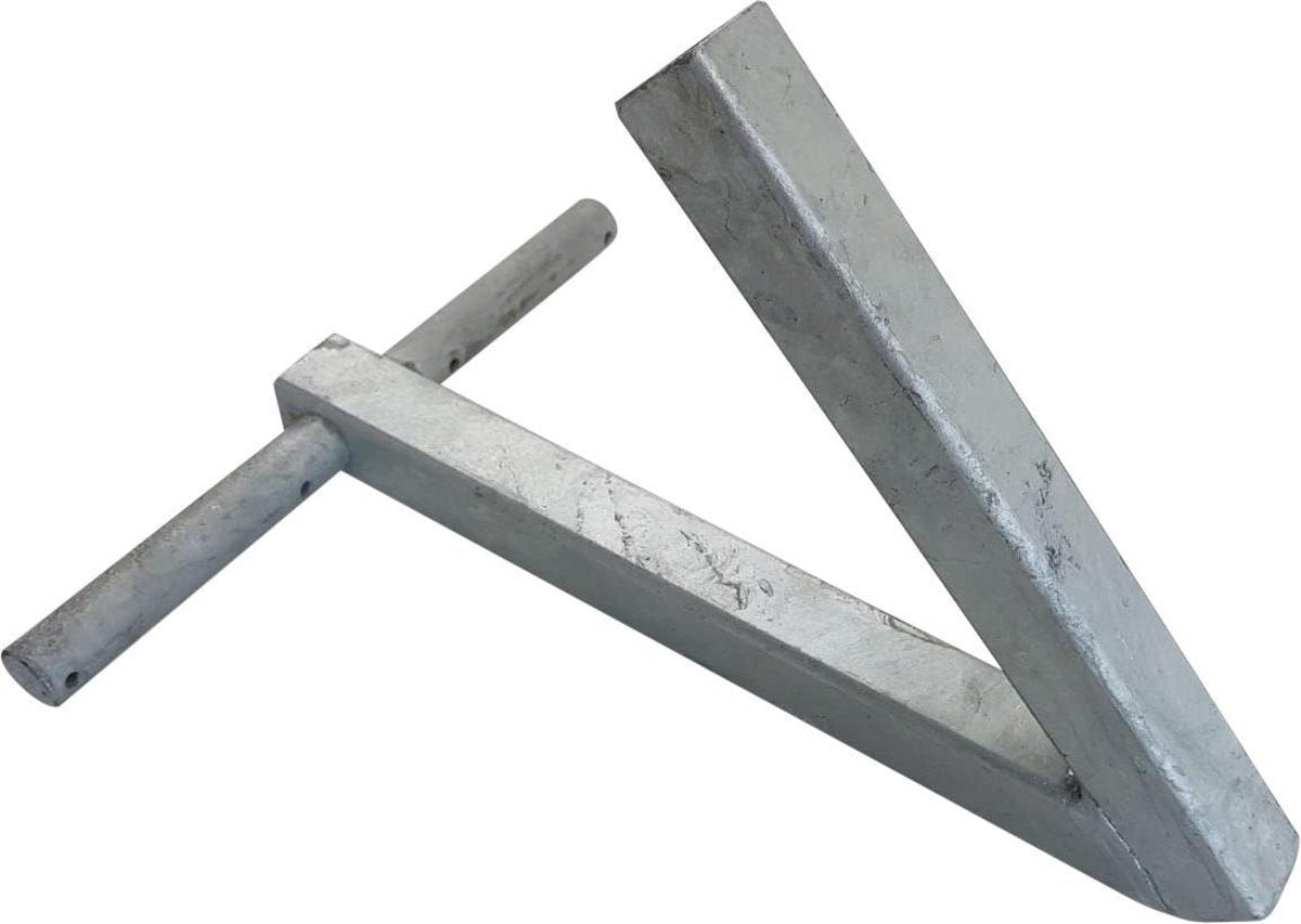 Dubbelzijdige steun/centreerset voor boegrollen