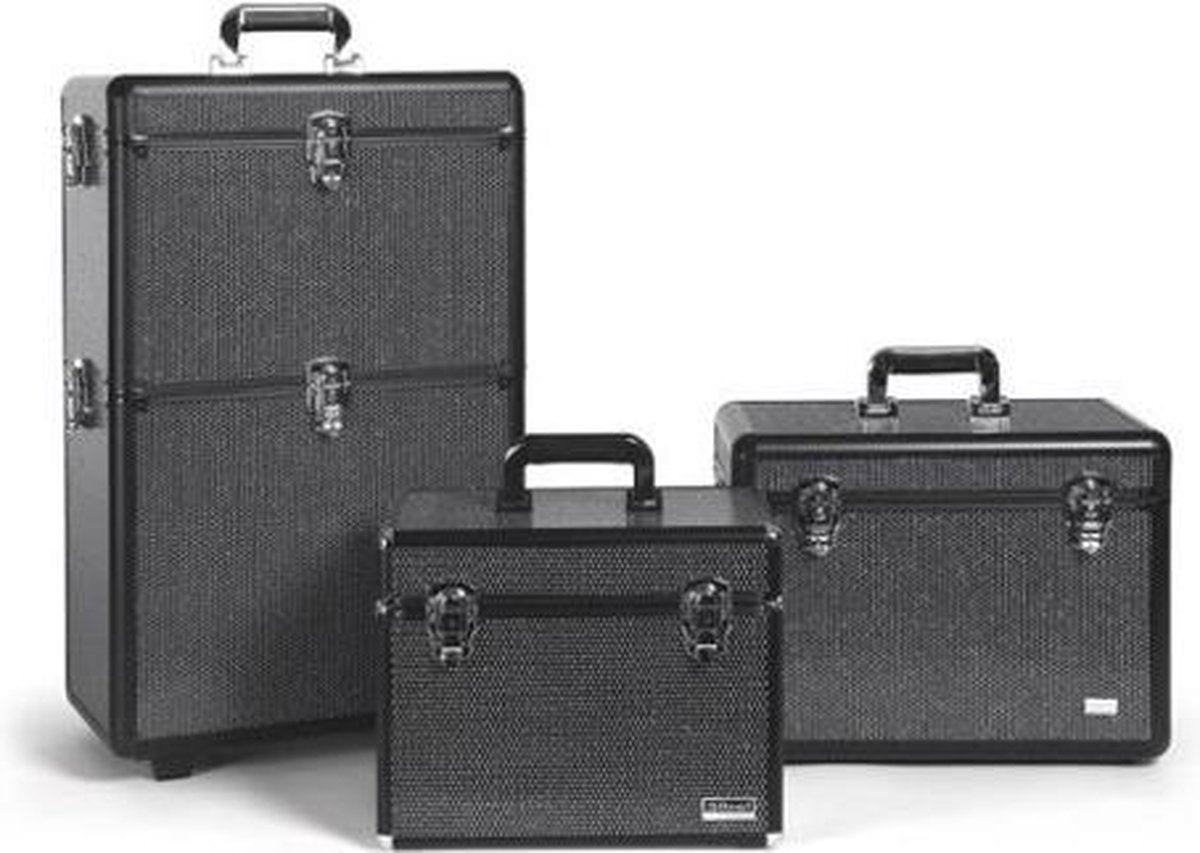 Sinelco Strass aluminium koffer zwart XL