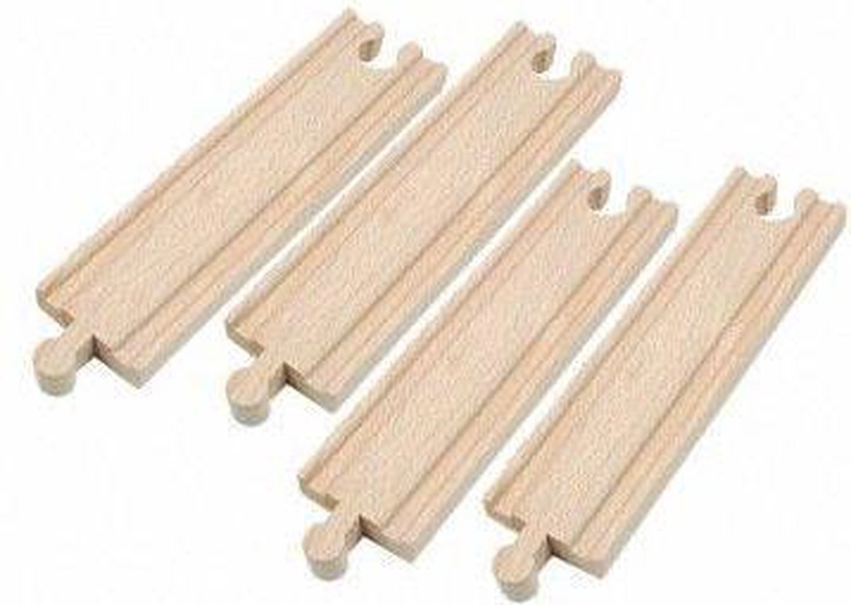 Planet Happy trein rails 4 rechte banen 15cm