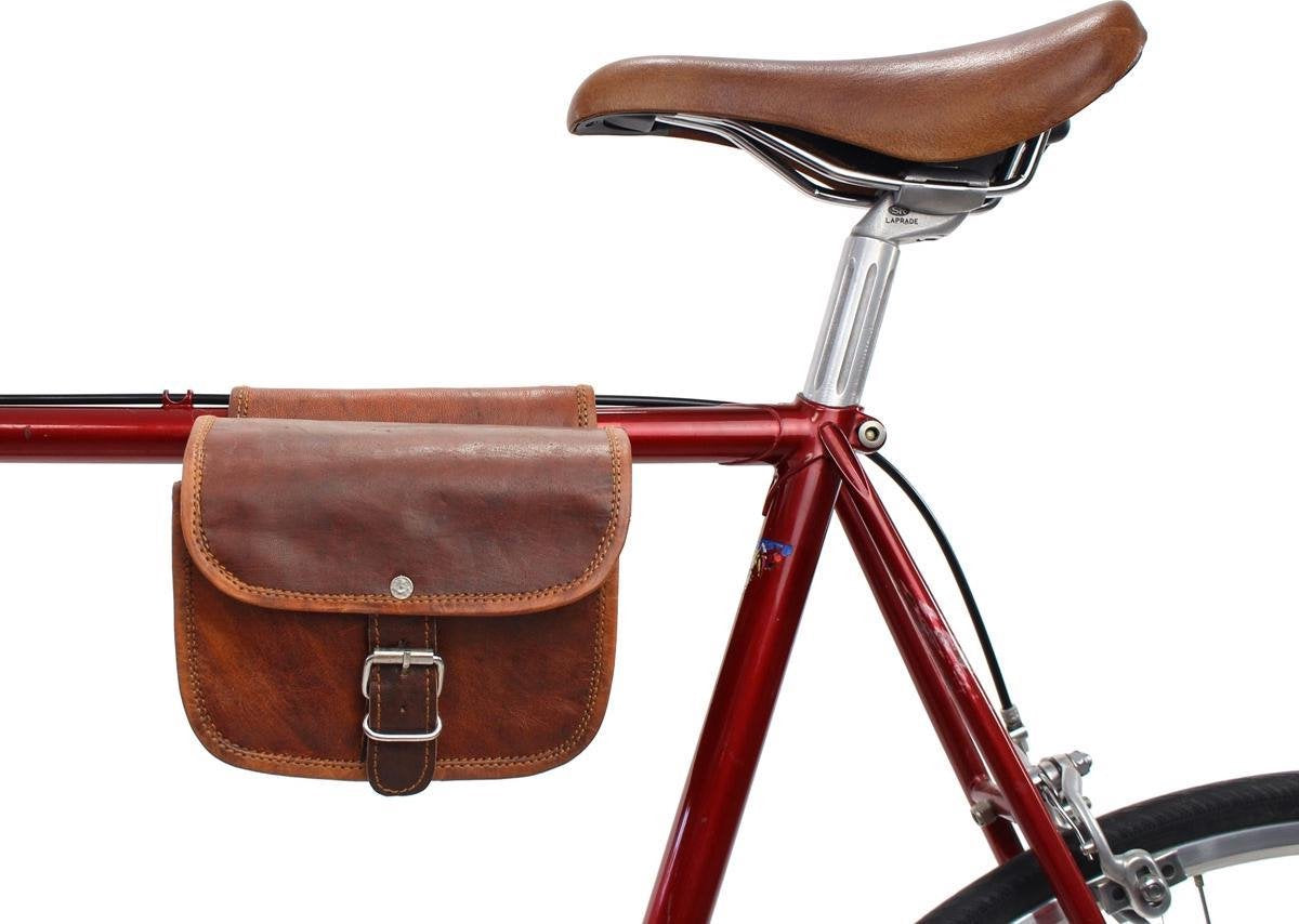GUSTI Sabine S fietstas bruin unisex Echt leer