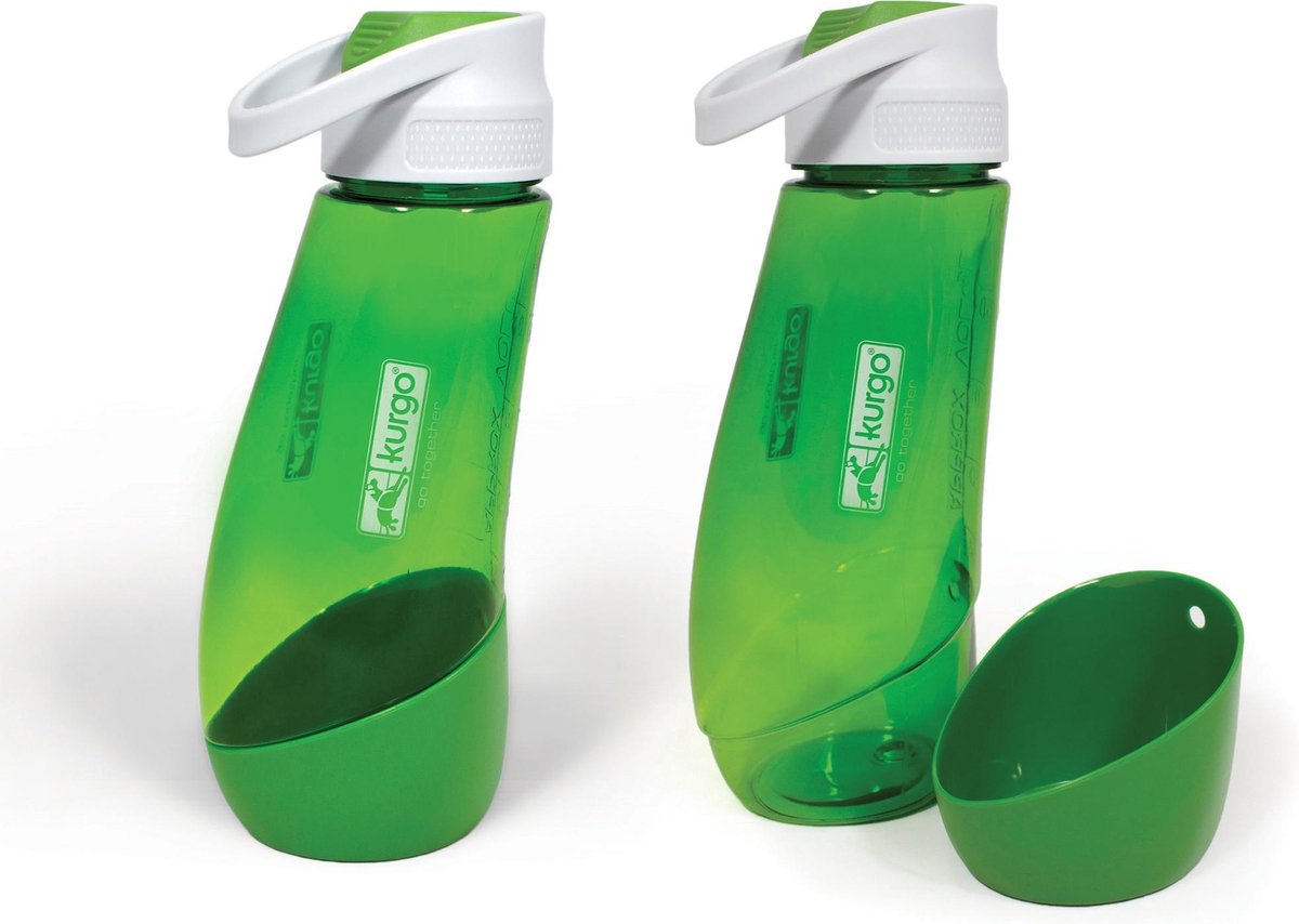 Kurgo Gourd H2O Bottle & Bowl - Drinkfles voor jou en waterbak voor de hond in één