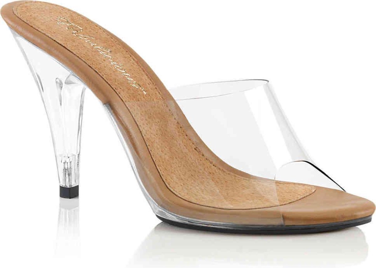 Fabulicious Muiltjes met hak -40 Shoes- CARESS-401 US 10 Transparant/Beige