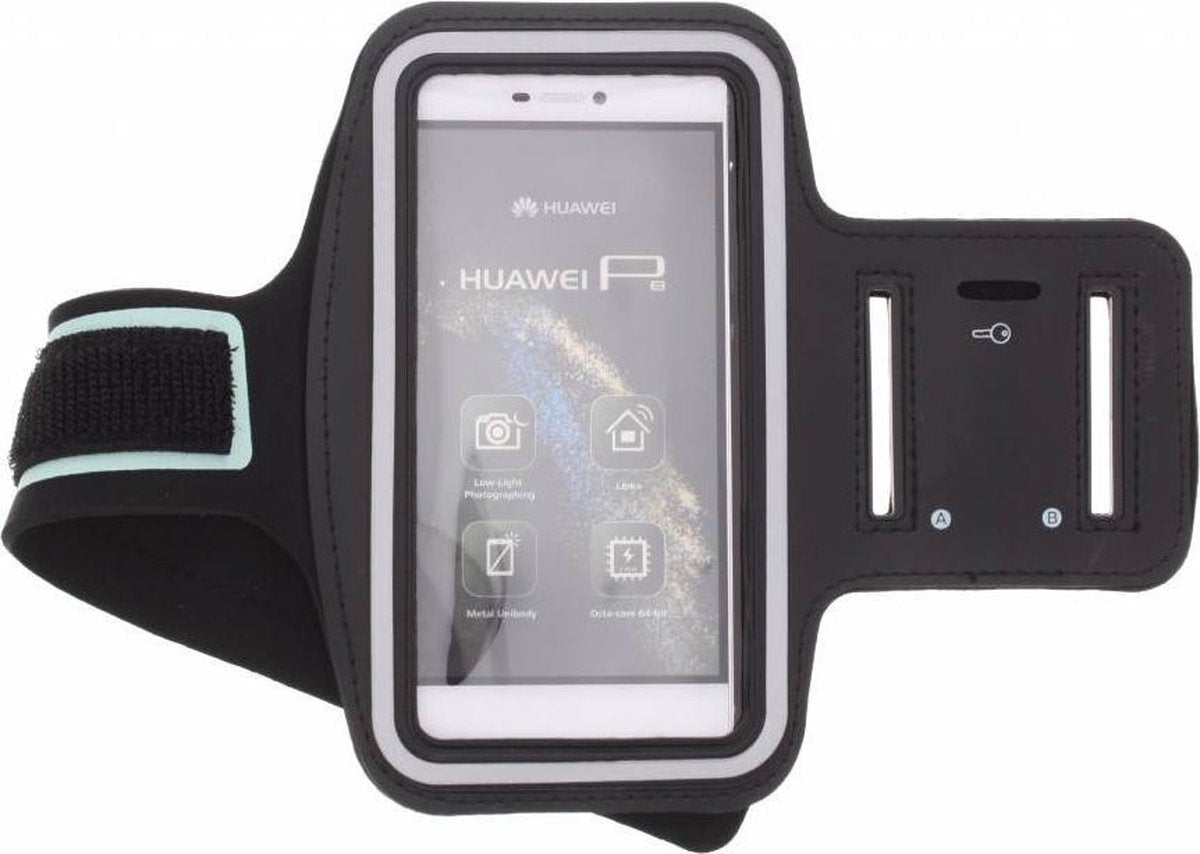Smartphonehoesjes.nl - Zwarte sportarmband - Huawei P8