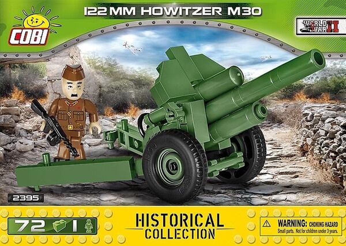 Cobi 122mm Howitzer M30 - Constructiespeelgoed - Modelbouw - Kanon leger