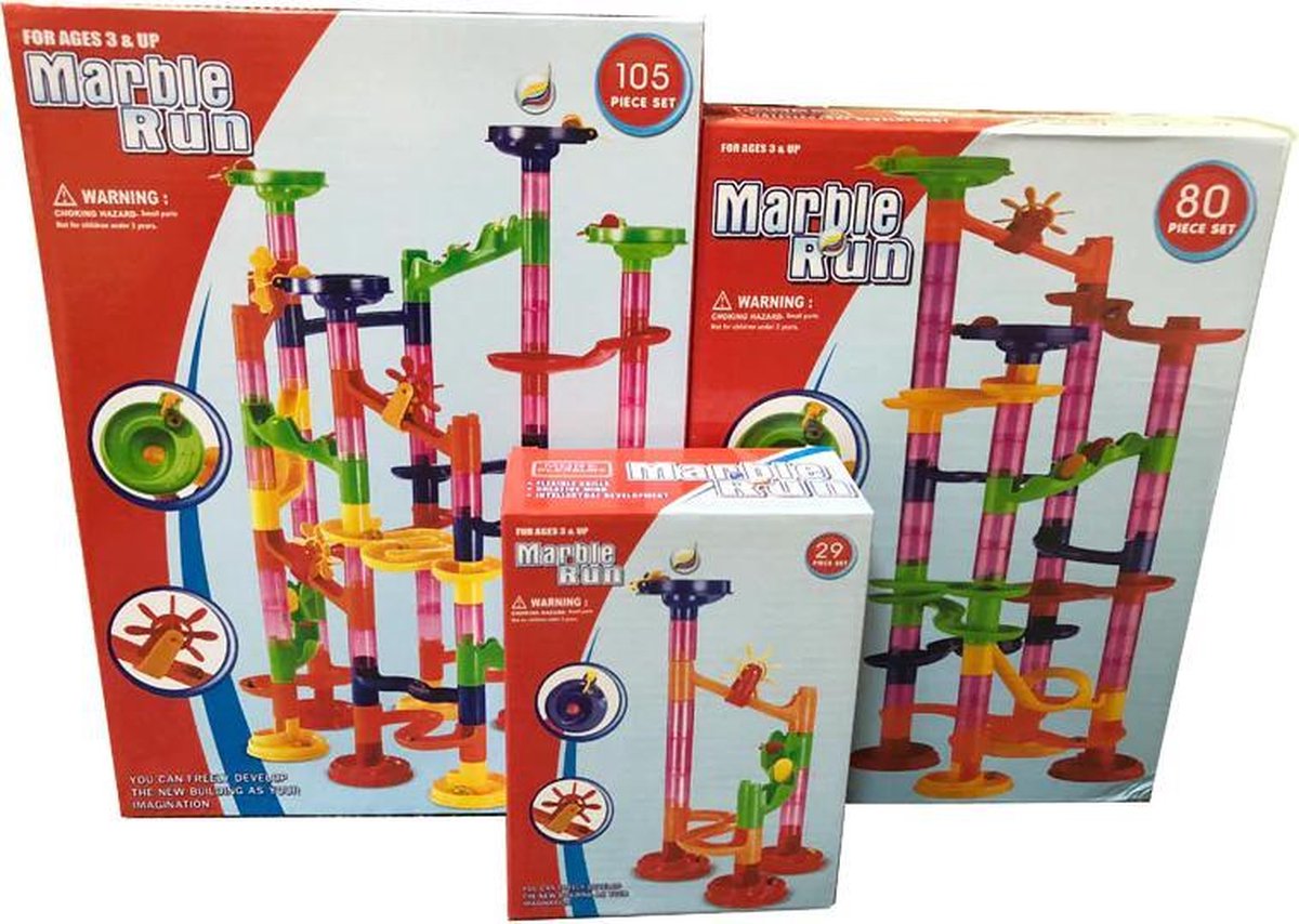 Knikkerbaan - Racebaan - Marble Mania - Marble Run - constructiespeelgoed - jongen - meisje 29 onderdelen