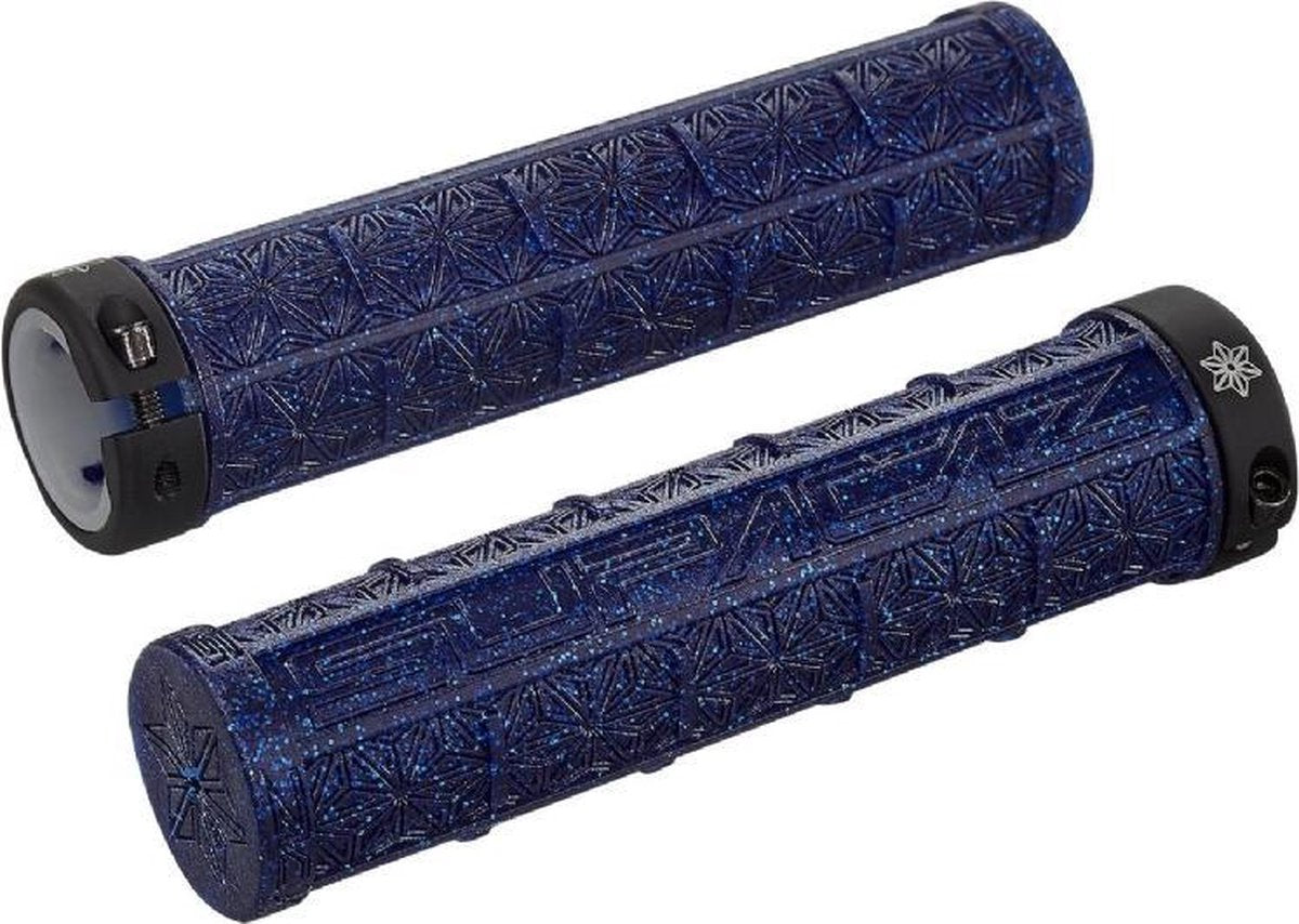 Handvaten voor fiets - SUPACAZ GRIZIPS - Blingbling Blauw - 135 mm lang - 32 mm diameter - stuurdiameter 22.2