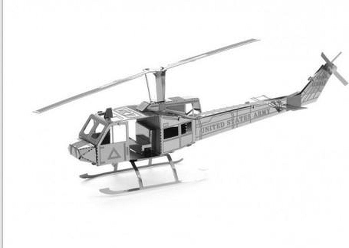 Bouwpakket  3D metaal Helikopter UH1 Huey-Metal Works