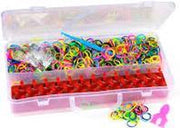 Loom bands koffer met 1000 looms en legbord.