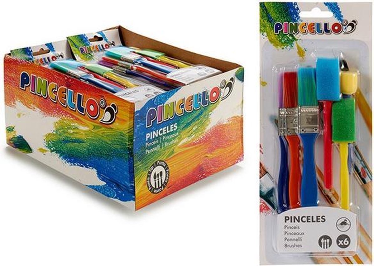 Paintbrushes Pincello 6 Pieces