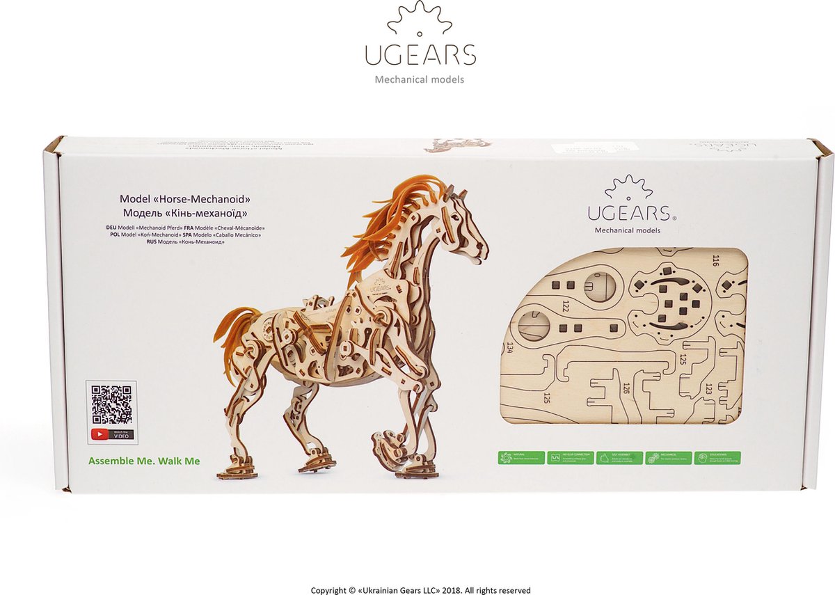 Ugears Houten Modelbouw - mechanisch paard