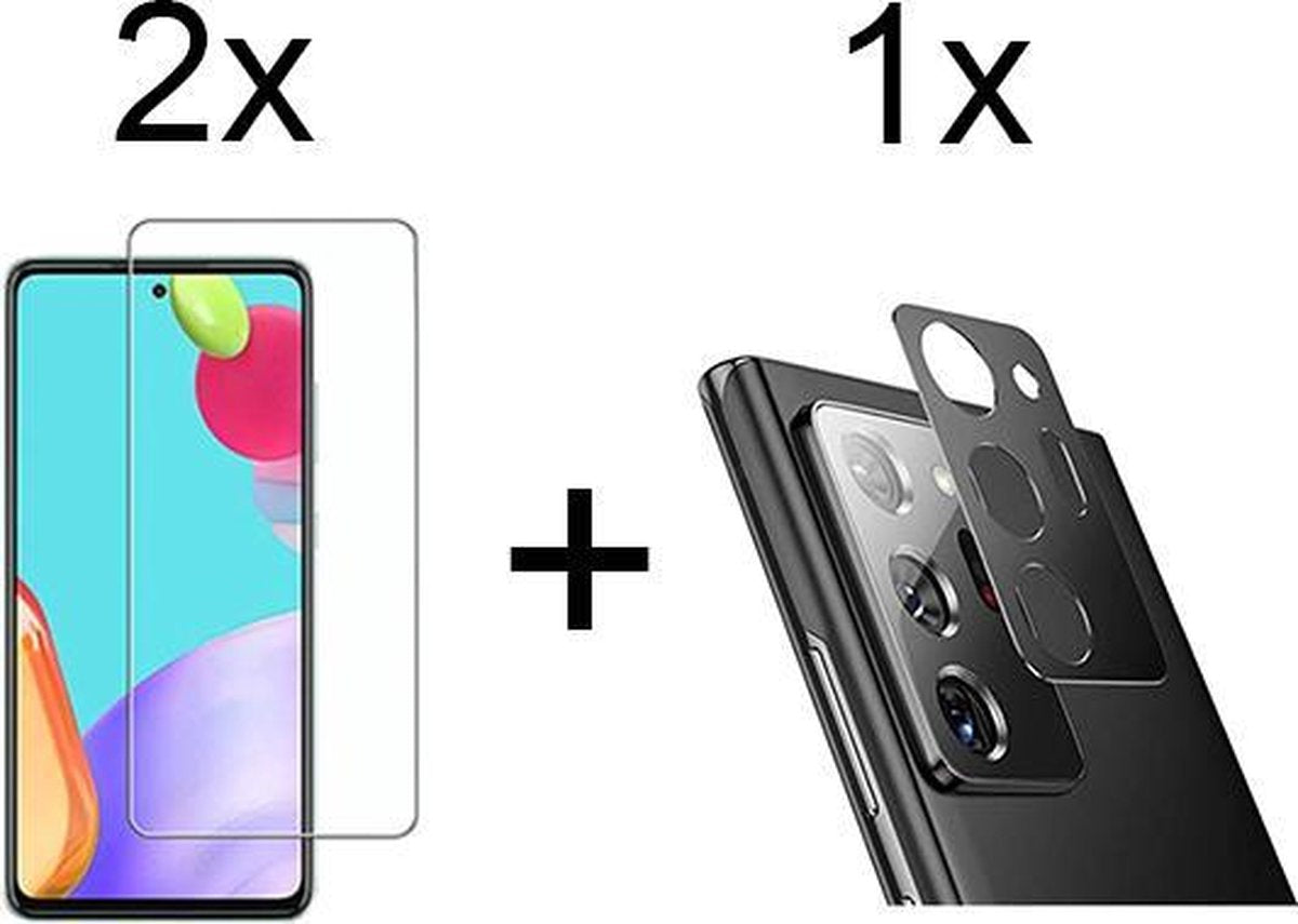 Beschermglas Samsung A71 Screenprotector 2 stuks - Samsung Galaxy A71 Screenprotector Glas - Samsung A71 Screen Protector Camera - 1 stuk