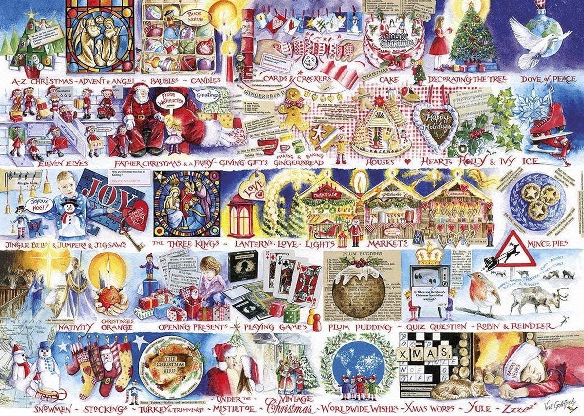 Gibsons puzzel Christmas Alphabet - 1000 stukjes