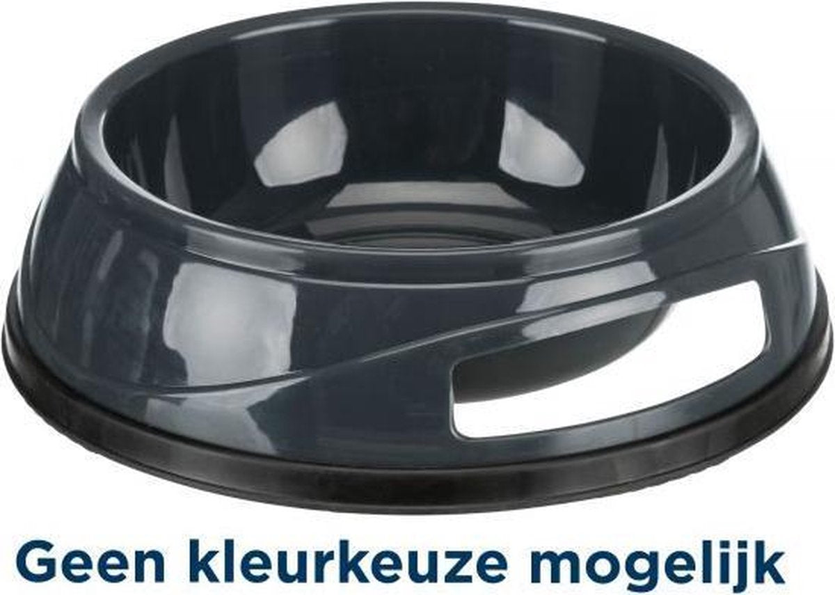 Trixie voerbak zwaar kunststof / rubberbodem assorti 12x12 cm 300 ml 4 st