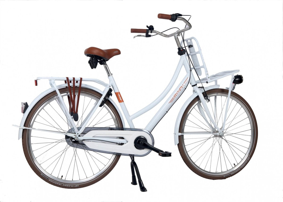 Aynak Muze - transportfiets – damesfiets - 3 versnelling – 28 inch -– maat 53 & 55 – wit - aluminium frame