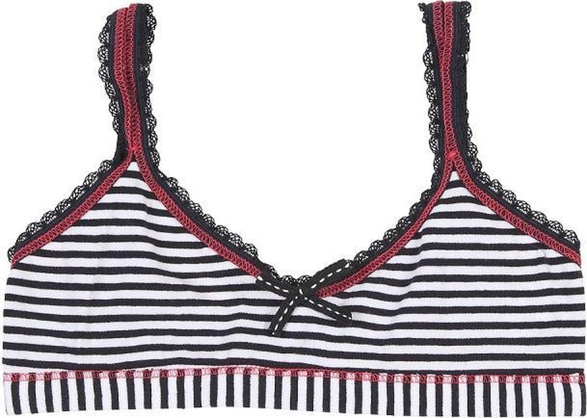 Claesen's Meisjes Bh - Navy/White Stripes - Maat 128-134