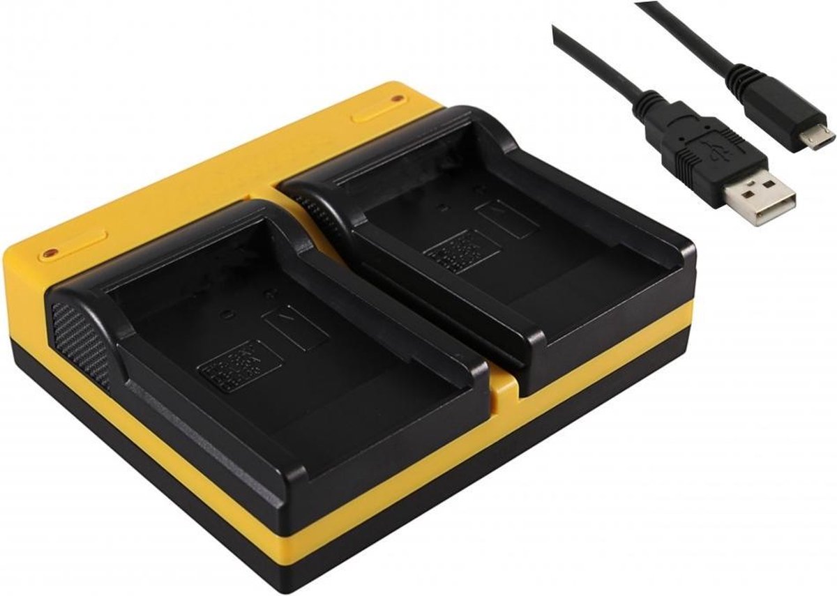 USB Dual Charger voor Nikon EN-EL19 Camera Accu / ENEL19 Compacte USB Accu Oplader