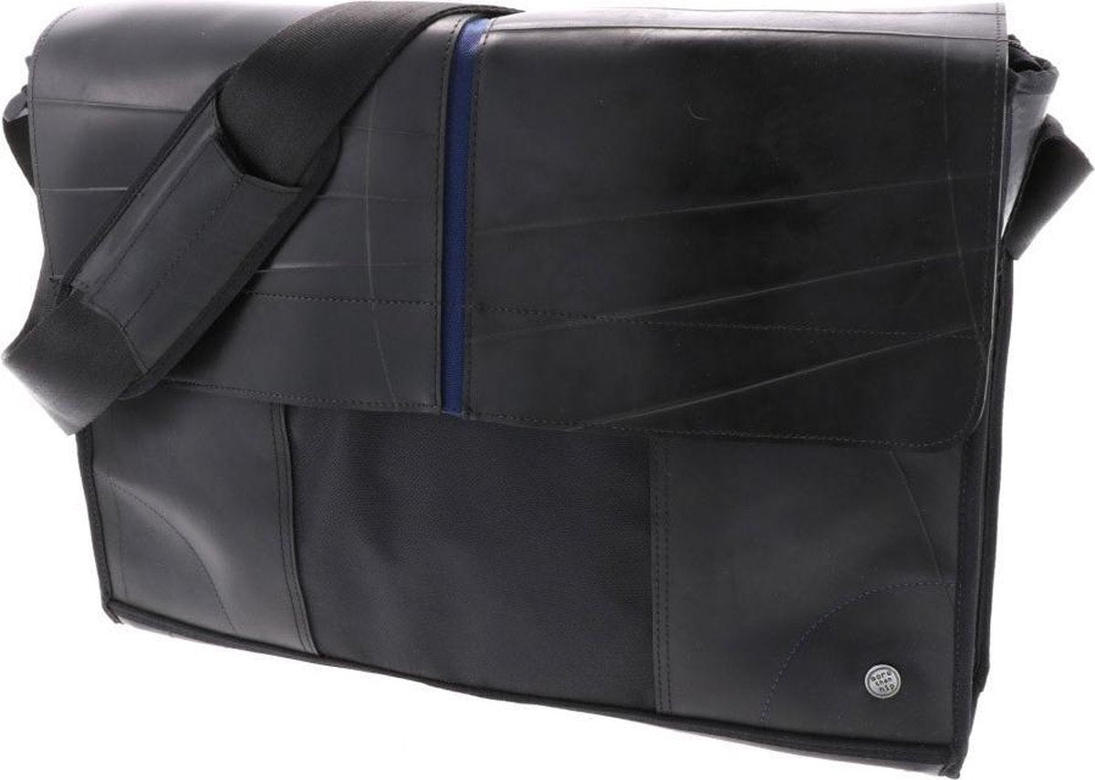 Portatil - 16/17 inch laptoptas autoband - donkerblauw