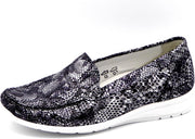 Waldläufer Dames Instapper 331502-189-217 Blauw/Zilver - Hinata Wijdte H - Maat 6