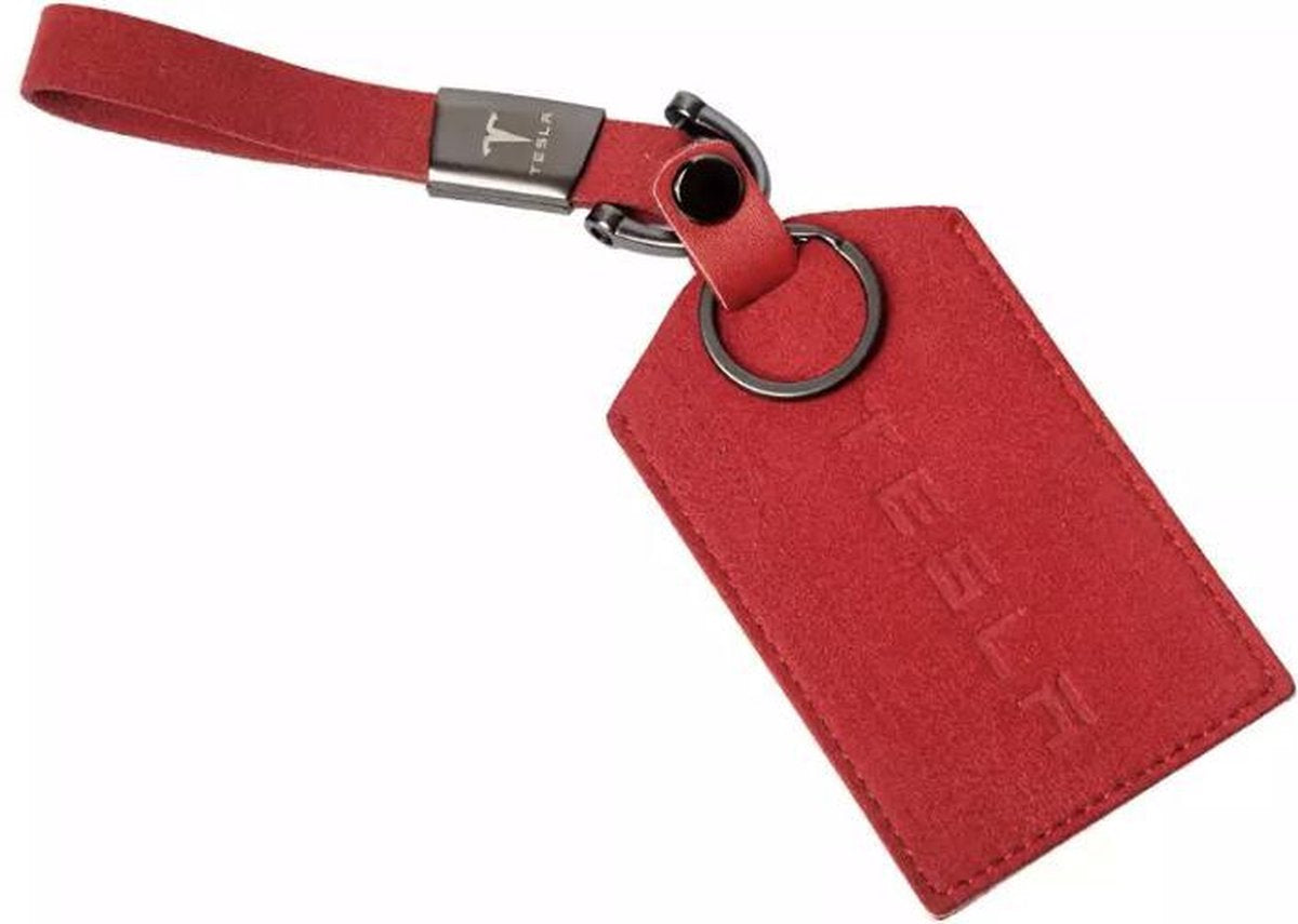 Tesla Model 3 en Y Sleutelkaart houder Sleutelhanger Key Card Auto Accessoires Rood