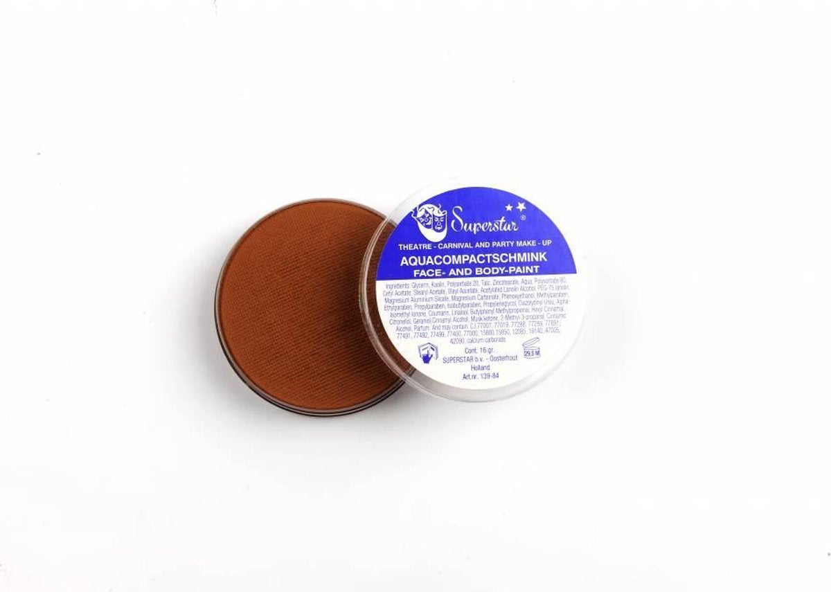 Superstar Waterschmink Pecan 16 Gram Bruin