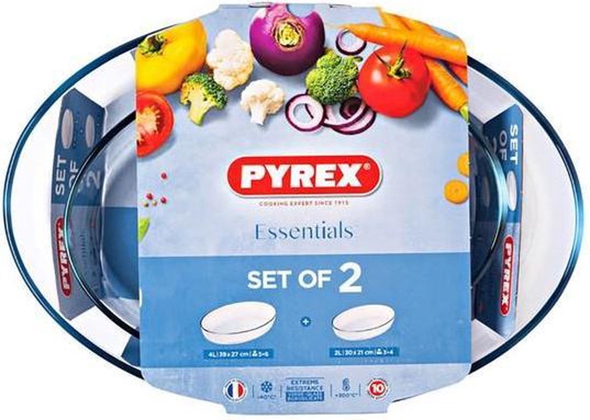 Set met ovenschalen Pyrex Essentials Borosilicaatglas (2 pcs)