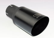 Ulter Sport Uitlaatsierstuk - Rond Ø80mm Schuin - Lengte 180mm - Montage ->55mm - Zwart RVS