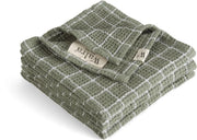 Walra Vaatdoek Dry with Cubes - 3x 30x30 - 100% Katoen - Legergroen