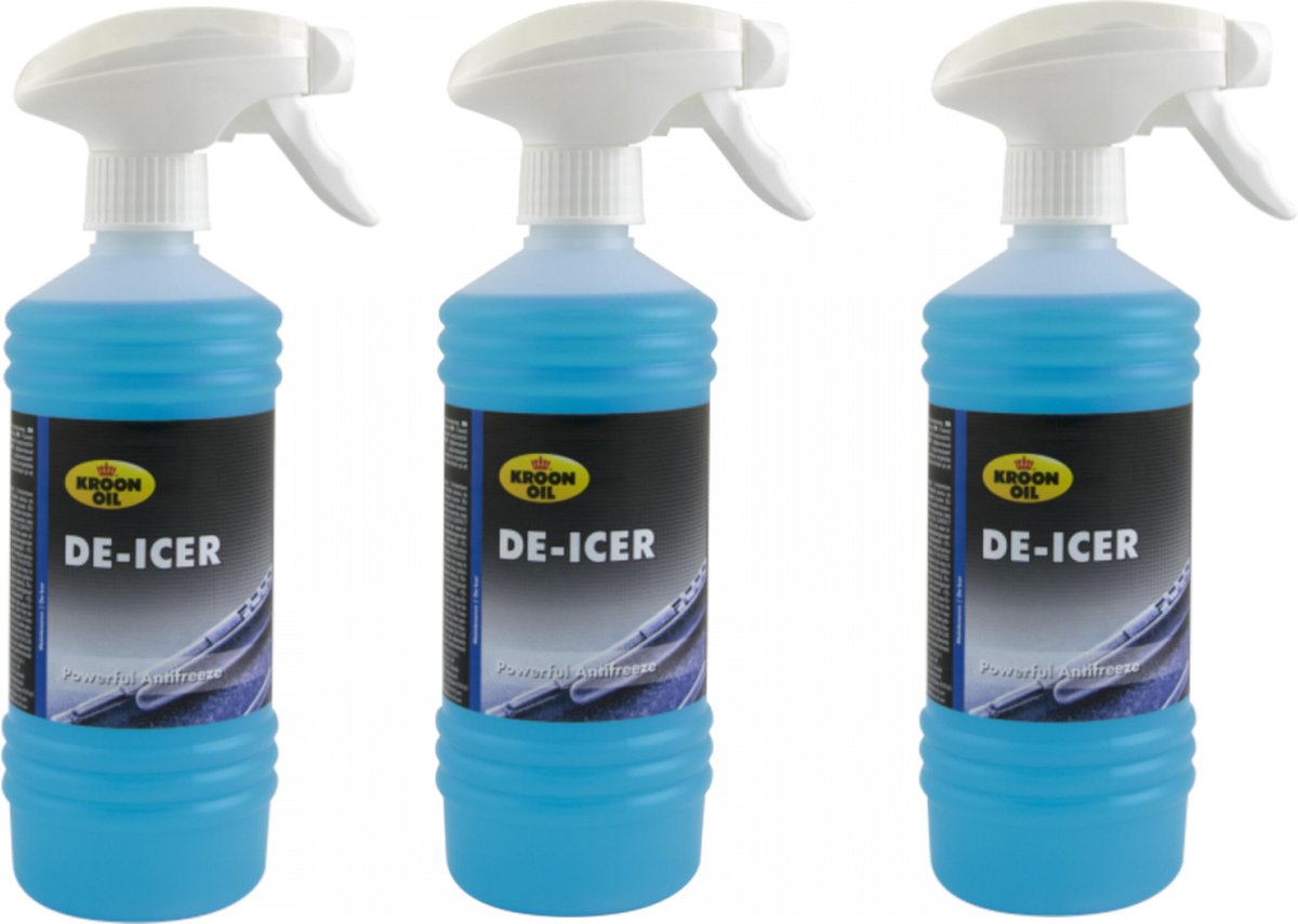 3-pack - Kroon Oil - De-Icer - Antivries Spray- Ruitenontdooier- 1